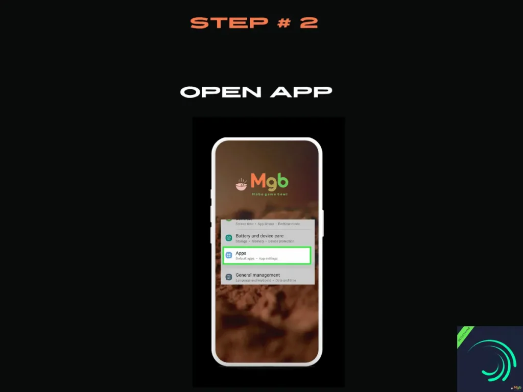 Visual representation on mobile phone screen on How to download Alight Motion Mod APK 4.0.0 Step 2. Click App