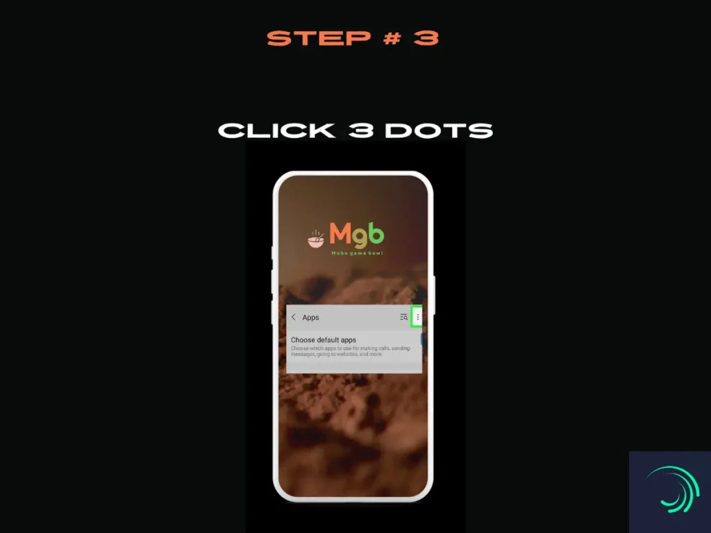 Visual representation on the mobile phone screen on How to download Alight Motion Mod APK Step 3. Click 3 dots.