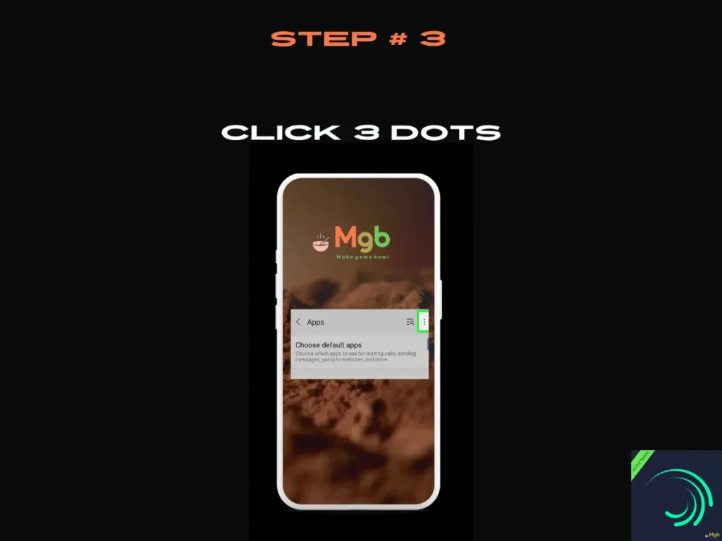 Visual representation on the mobile phone screen on How to download Alight Motion Mod APK 4.0.0 Step 3. Click 3 dots.