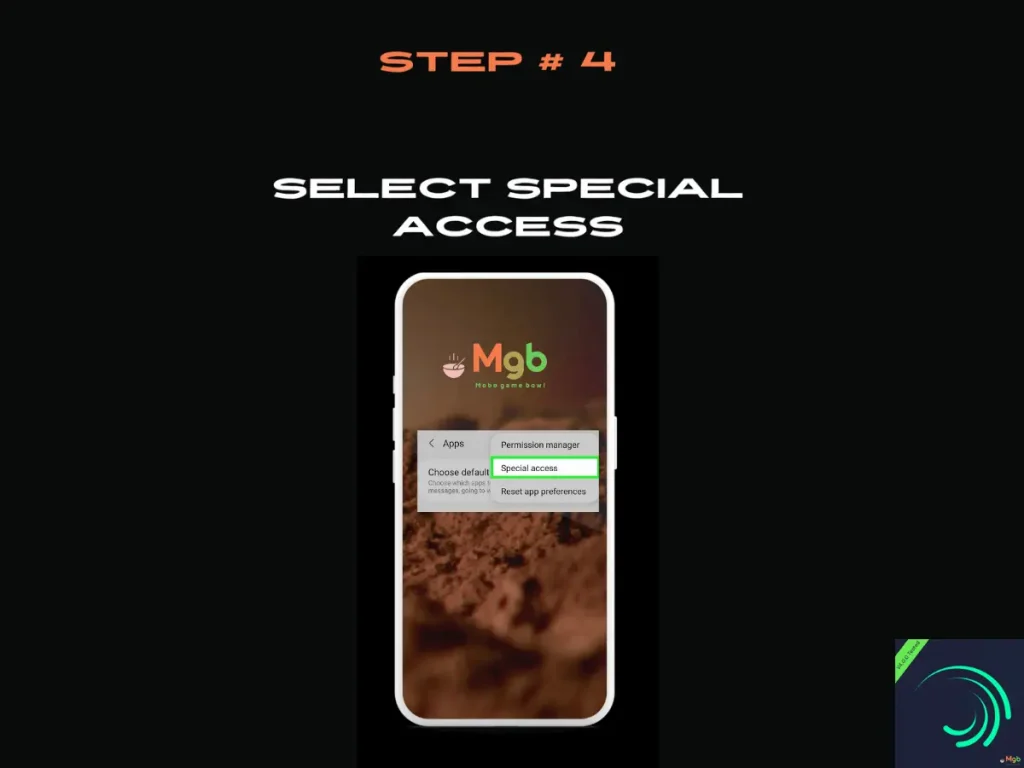Visual representation on the mobile phone screen on How to download Alight Motion Mod APK 4.0.0 Step 4 Special access.