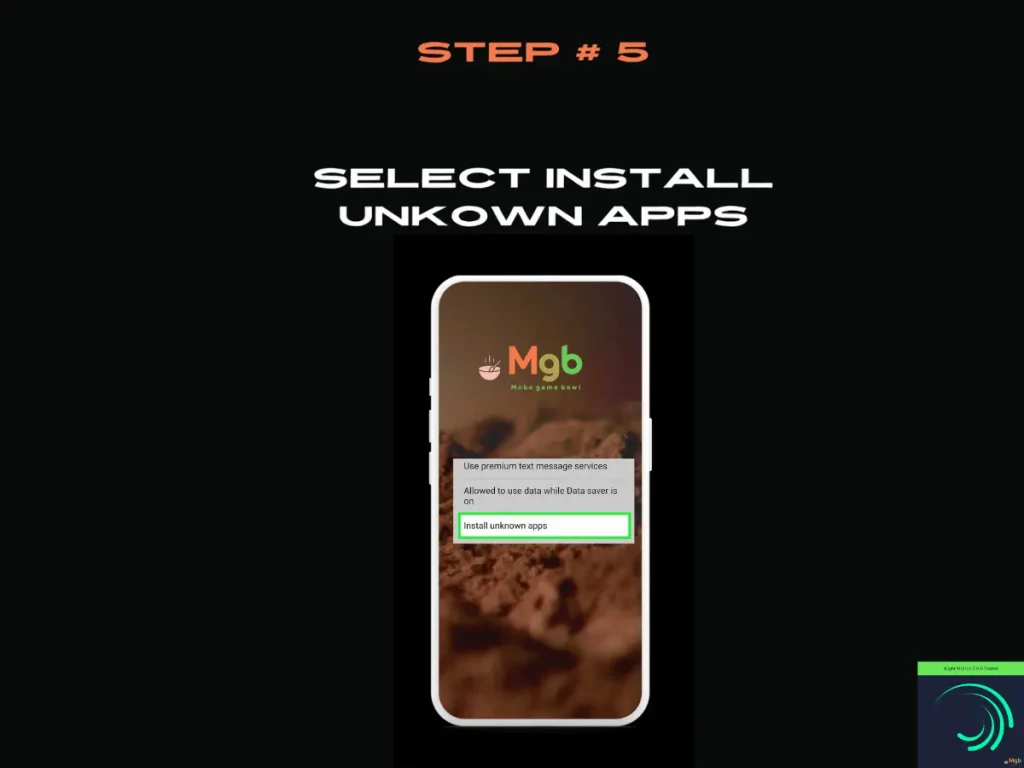 Visual representation on the mobile phone screen on How to download Alight Motion 3.9.0 mod APK Step 5 Allow access from this source.