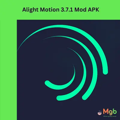 Alight motion 3.7.1 mod APK Feature image with logo.