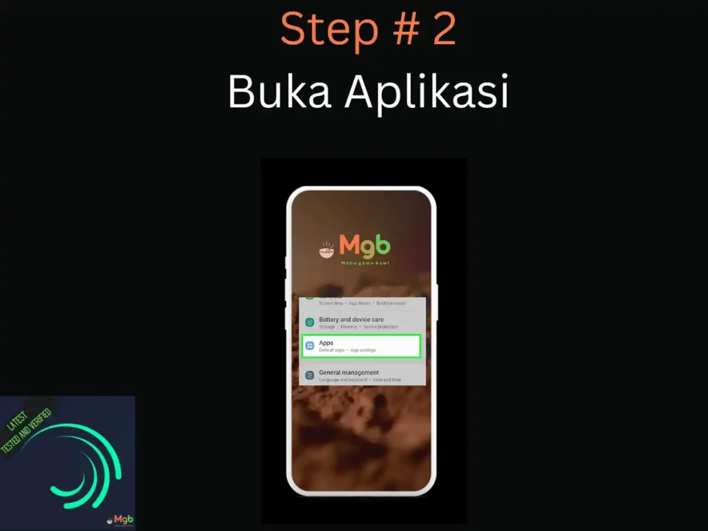 Representasi visual pada layar ponsel pada Cara mengunduh Alight Motion Mod APK Langkah 2. Klik Aplikasi