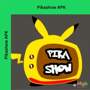 Gambar fitur APK Pikashow dengan logo